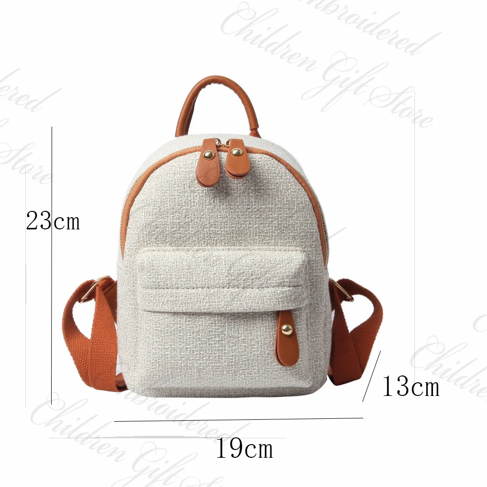 Customized Name Fashionable Backpack Women\'s Summer New Color Contrast Shoulder Bag Personalized Embroidery Travel Mini Backpack