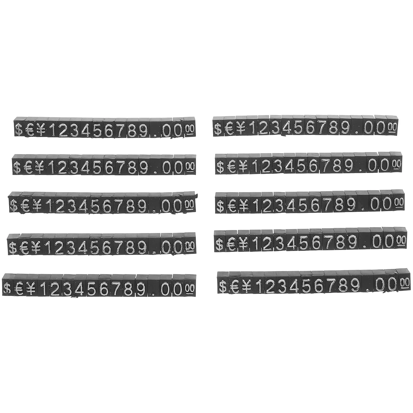 10 Set Label Harga Digital Label Harga Kubus Tampilan untuk Perhiasan dengan Label Dasar Kubus Penyimpanan Kain