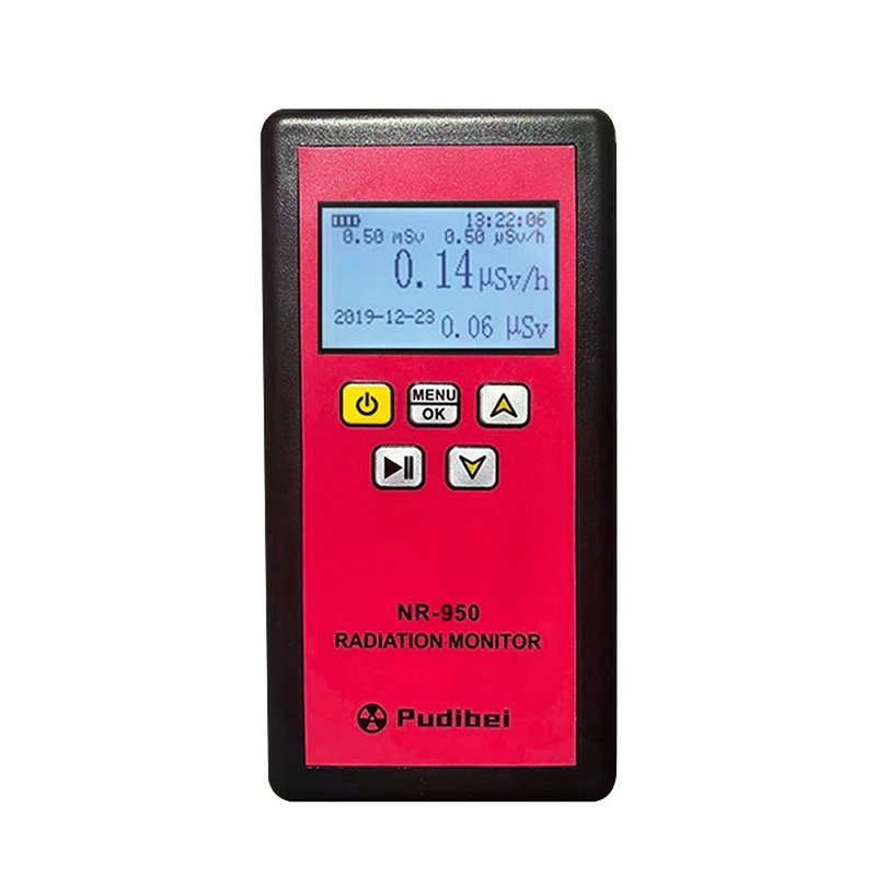 Portable NR-950 Nuclear Geiger Counter Electronic Measuring Instrument X-ray Detection Triple Alarm System Including Sound