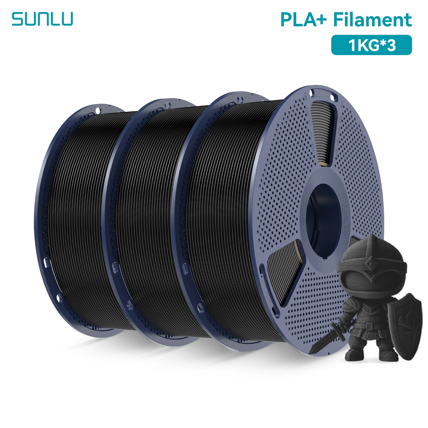 SUNLU PLA+ 1,75mm 3D-Filament 3KG 1KG/Rolle - 300mm/s Geschwindigkeit, Keine Blasen, ±0,02mm Genauigkeit, Öko-Material aus EU-Lagerbestand