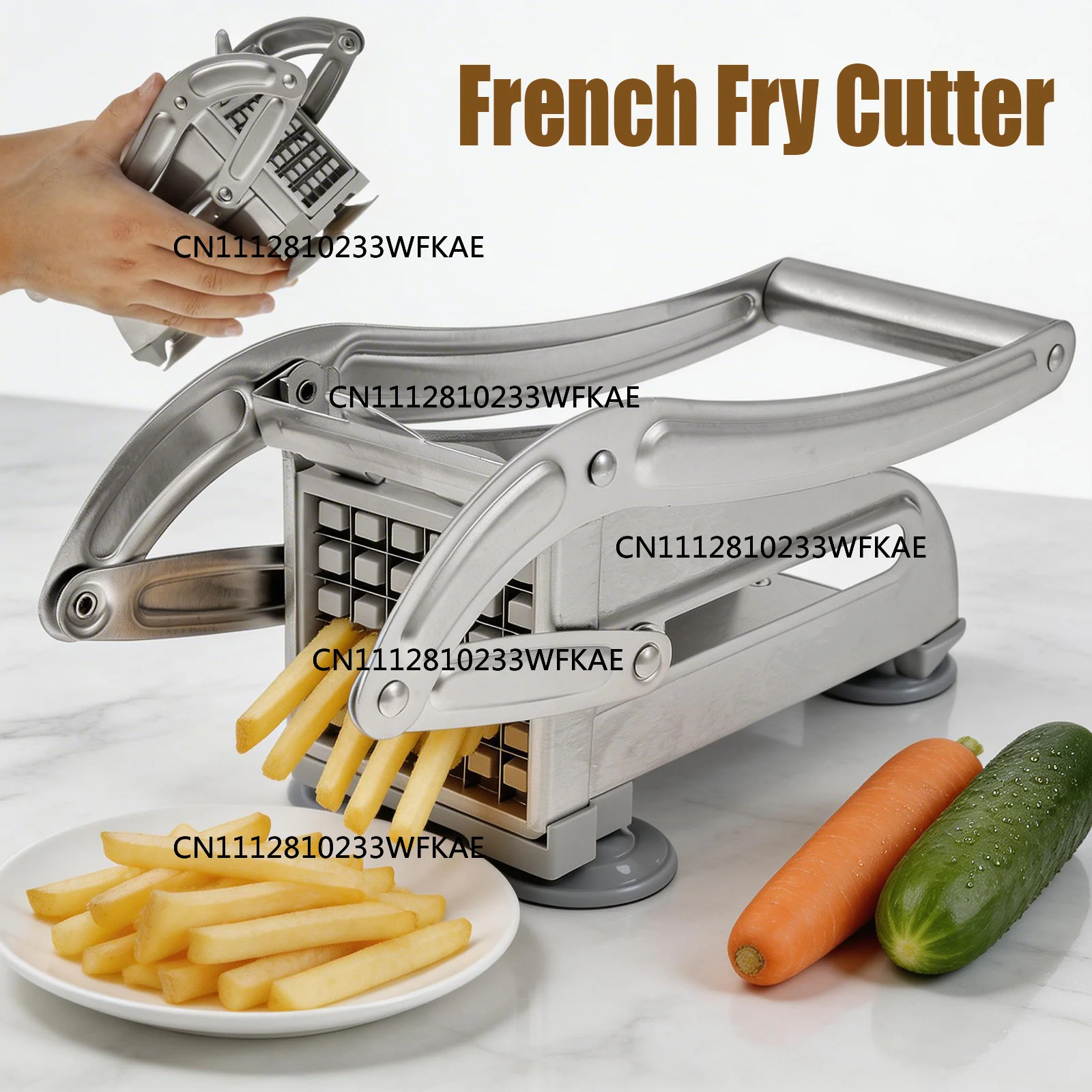 Cutting Potato Machine Multifunc Stainless Steel Cut Manual Vegetable Kitchen Cutter Tool Potato Cut Cucumber Fruits& Vegetables