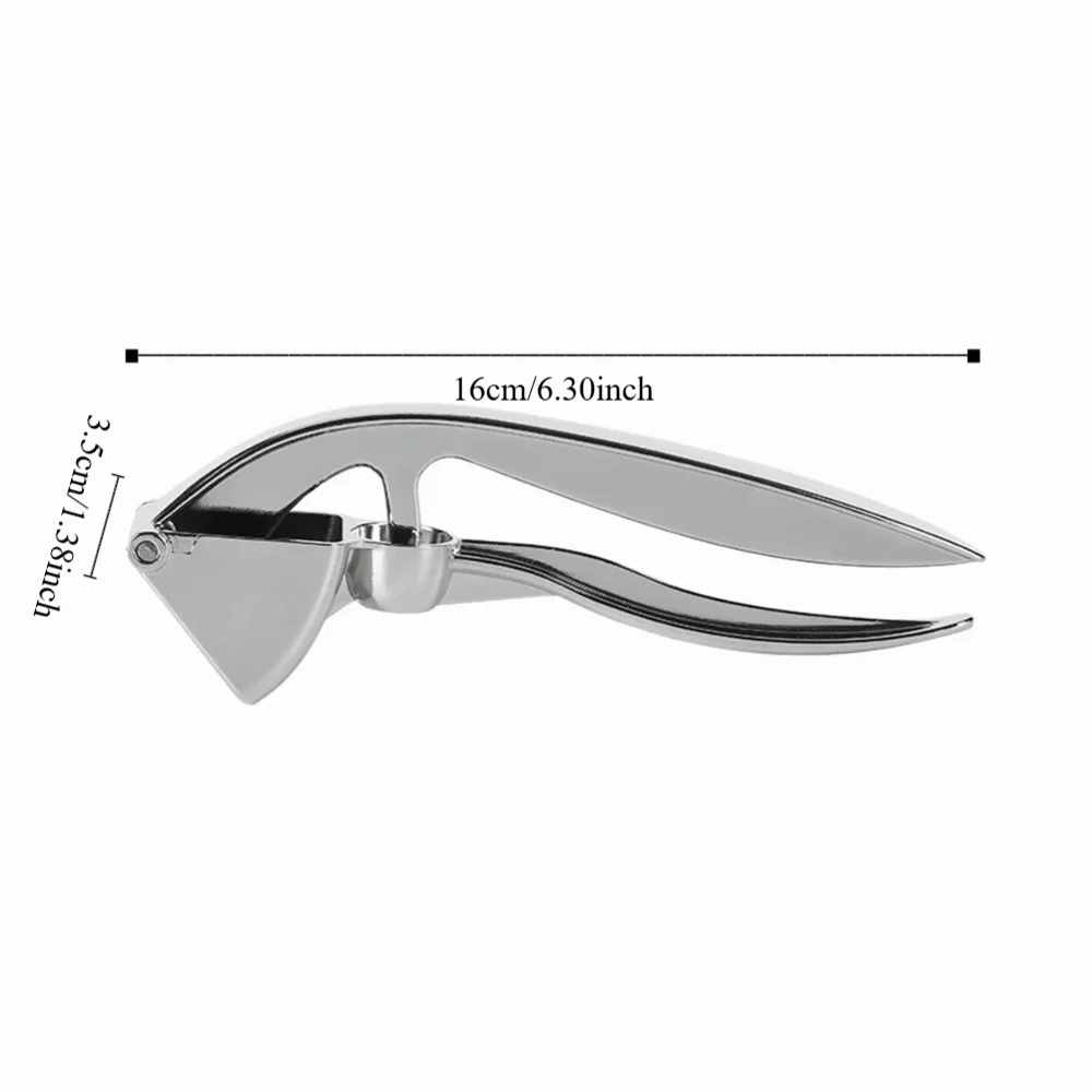 Practical 2 in 1 Garlic Press Rust-proof Corrosion-resistant Garlic Squeezer Zinc Alloy Labor-saving Red Date Pitter Olive 6