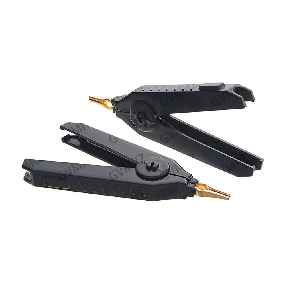 1PCS Blue Alligator Clip Kelvin Copper Gold Plate, for Precision Electrical Instrument Tool Power Supply Clip,LCR Test Clip 90mm
