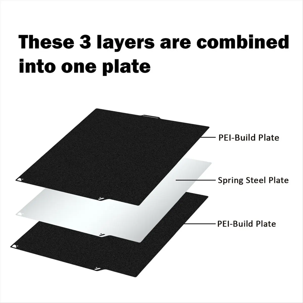 ●Build Plate PEI for Elegoo Centauri Carbon 260x271mm,3D Printer Double Sided Textured Platform Surface PEI Sheet