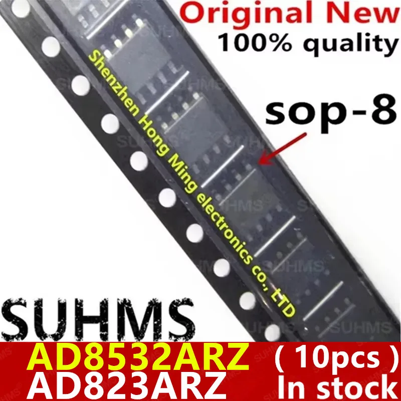 (10 peças) 100% Novo AD823 AD823AR AD823ARZ AD8532ARZ AD8532AR AD8532A AD8532 sop8