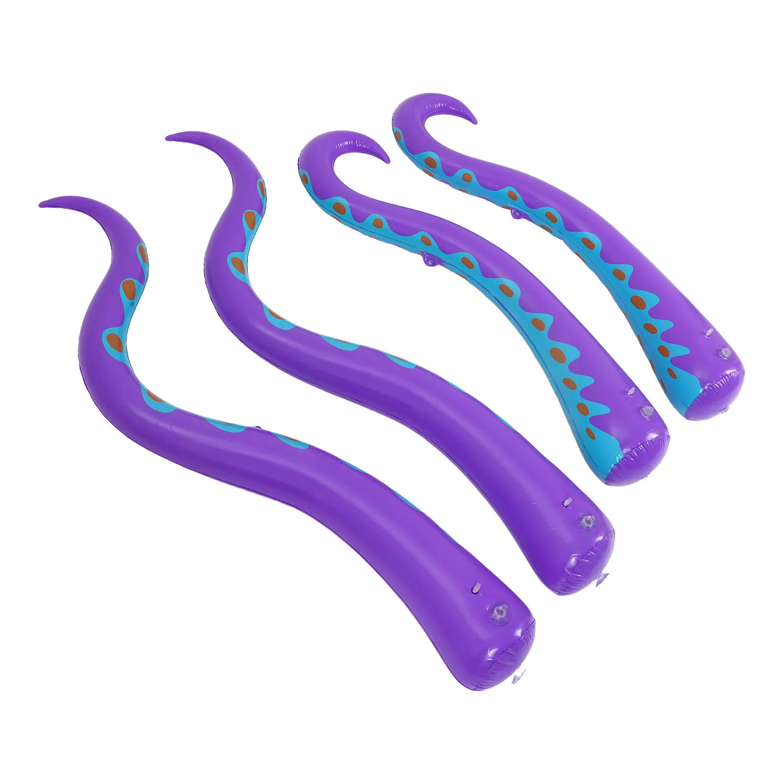 4Pcs Inflatable Octopus Tentacles Halloween Window Decorations Lifelike Tentacle Design Lightweight Easy Setup Reusable Ocean
