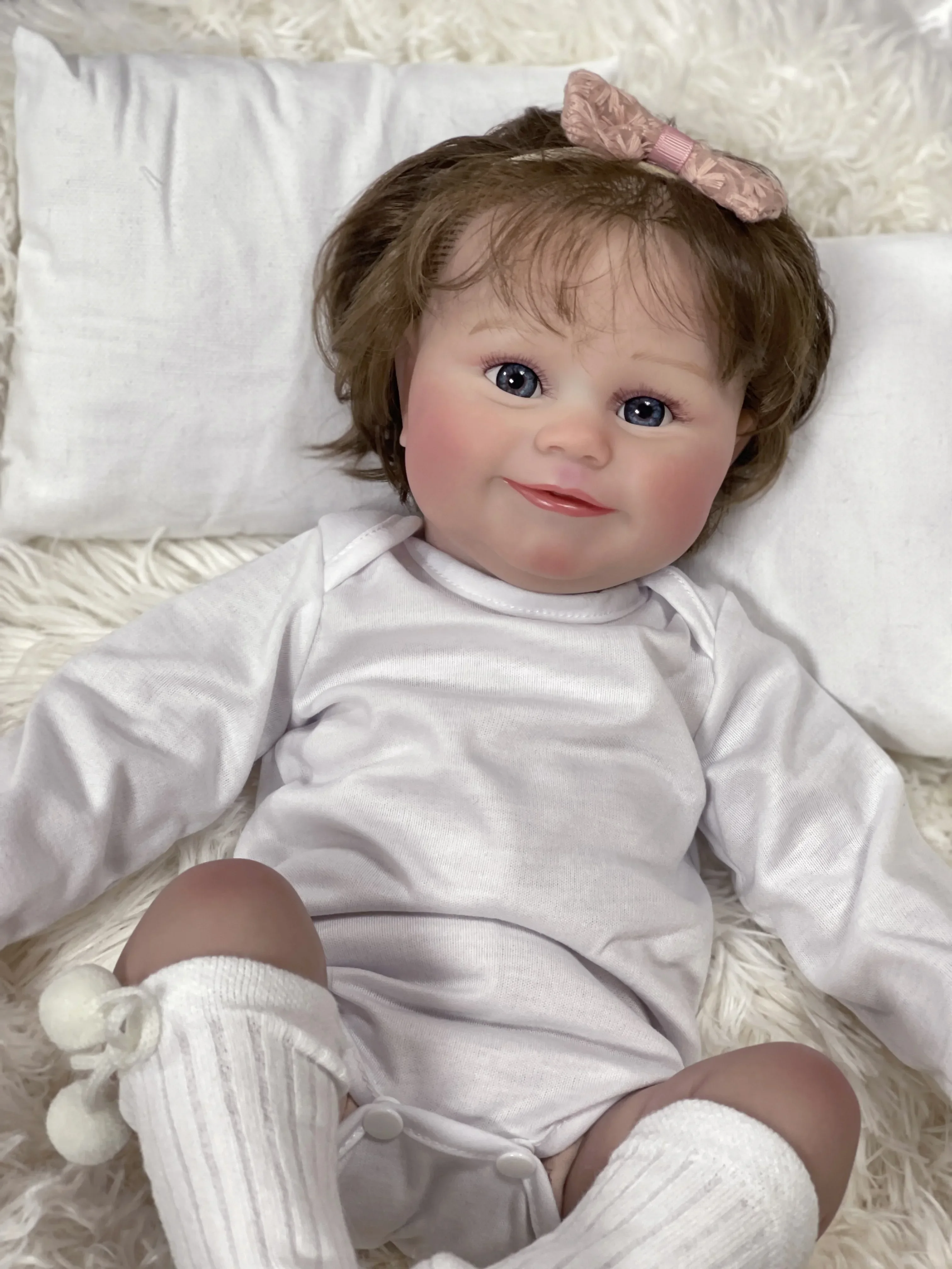 48CM Maddie Lifelike Already Painted Doll Newborn 3D Skin Visible Veins Reborn Doll Hand Paint with Genesis High Quality Dolls