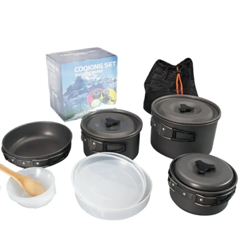 Outdoor Camping Cooking Set, Nonstick Pot, DS500, DS508, 3-5 Person Cookware