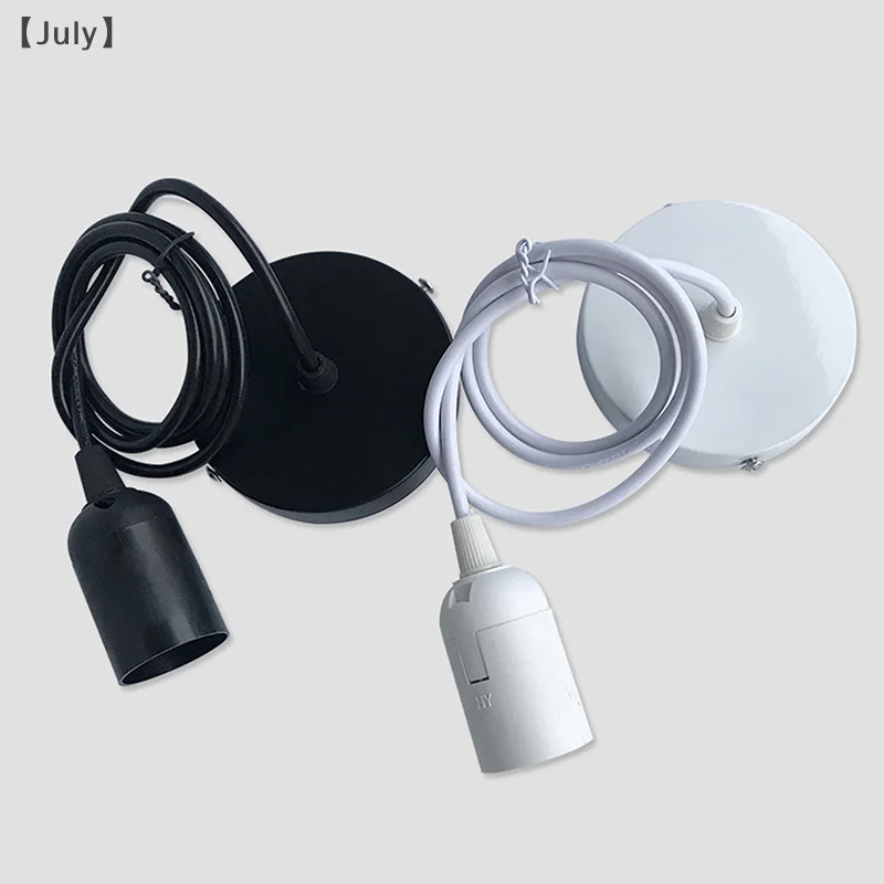 Portalámparas colgante E27 con Base de lámpara de techo de alambre colgante de 0,5/0,8/1/1,2/1,5/2M para lámpara colgante para el hogar