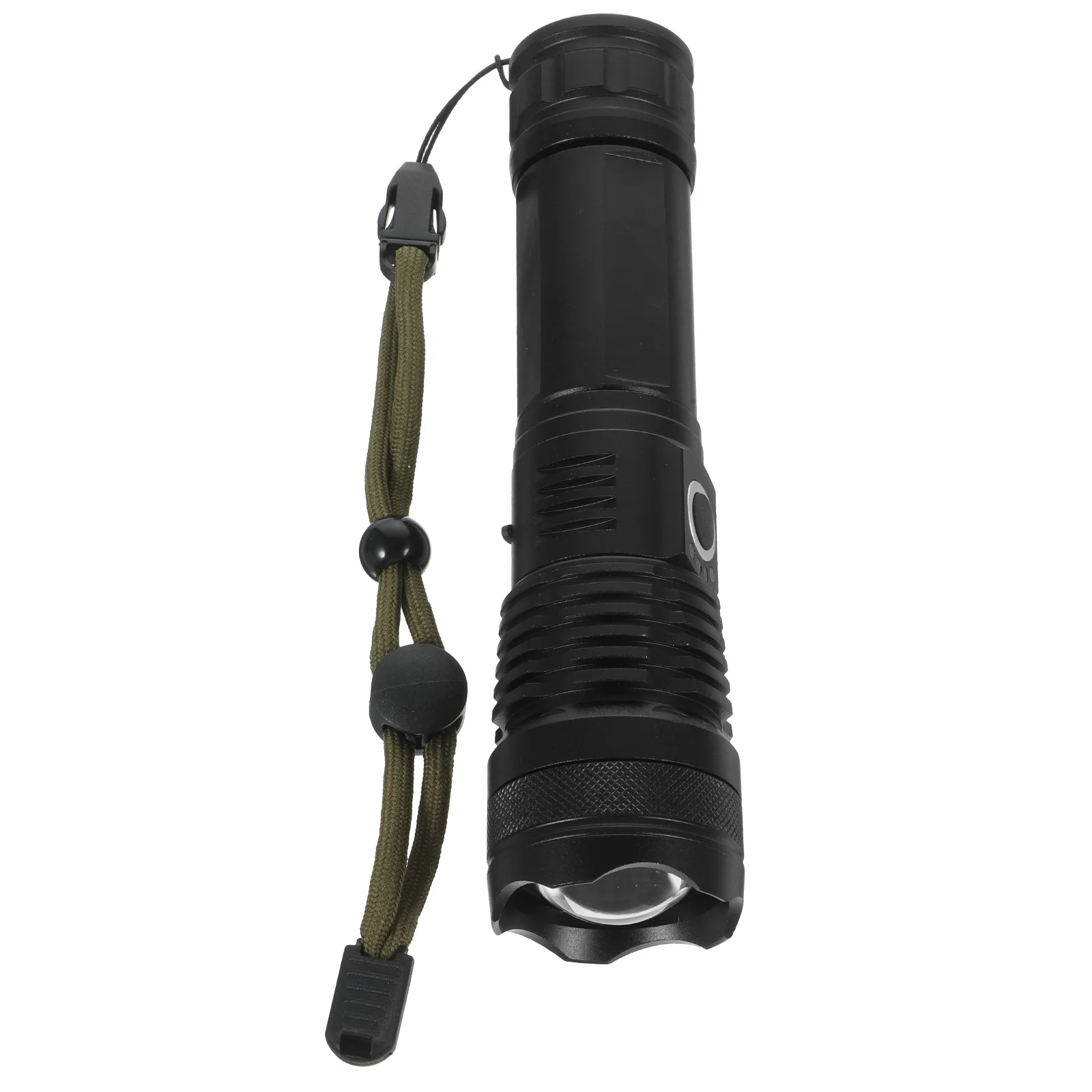 1 قطعة قابلة للشحن الأسود LED الأضواء التكبير المحمولة التخييم المشي لمسافات طويلة في الهواء الطلق مصباح يدوي وقت عمل طويل دائم #5