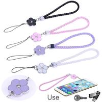 Small Flower Phone Strap Phone Wrist Strap for USB ID Card Keychain for IPhone Huawei Samsung Xiaomi Universal Phone Accessories