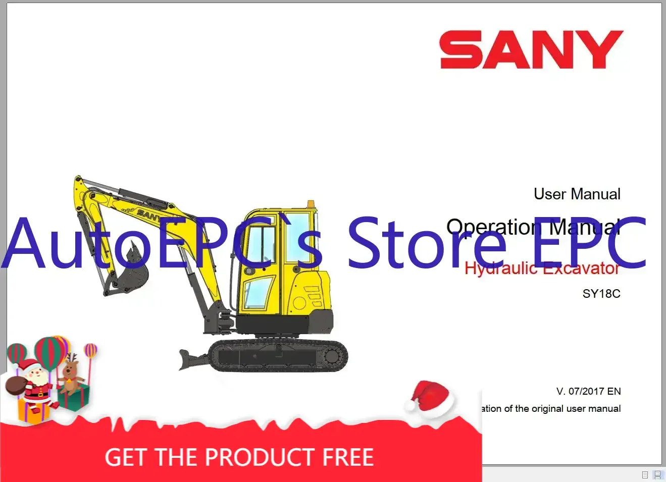 

Каталог запасных частей оборудования AutoEPC Sany Магазин По руководство и схема DVD PDF