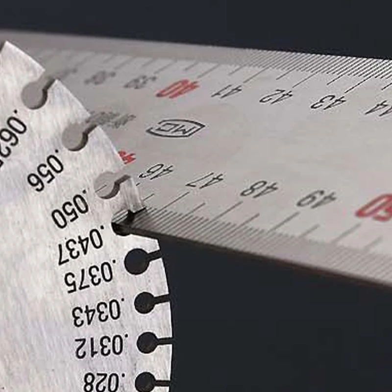 0-36 جولة AWG SWG سلك قياس سمك حاكم قياس القطر الفولاذ المقاوم للصدأ أداة قياس