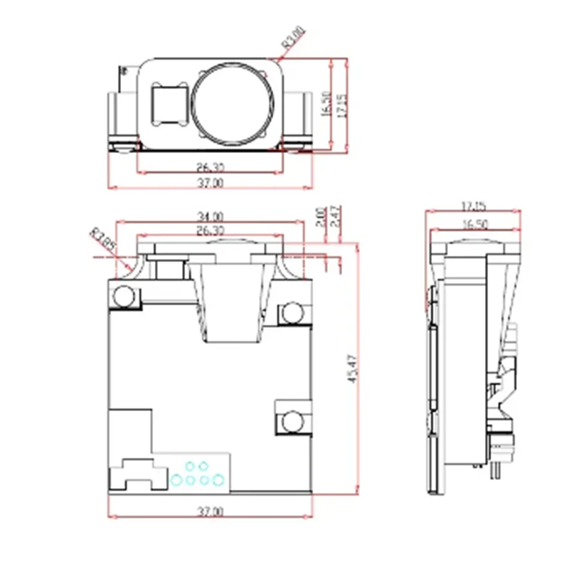 FULL-1 SZT. 20Hz Wysoka Dokładność 80M Laserowy Czujnik Czarny Dalmierz Moduł Pomiaru Odległości Interfejs TTL Arduino
