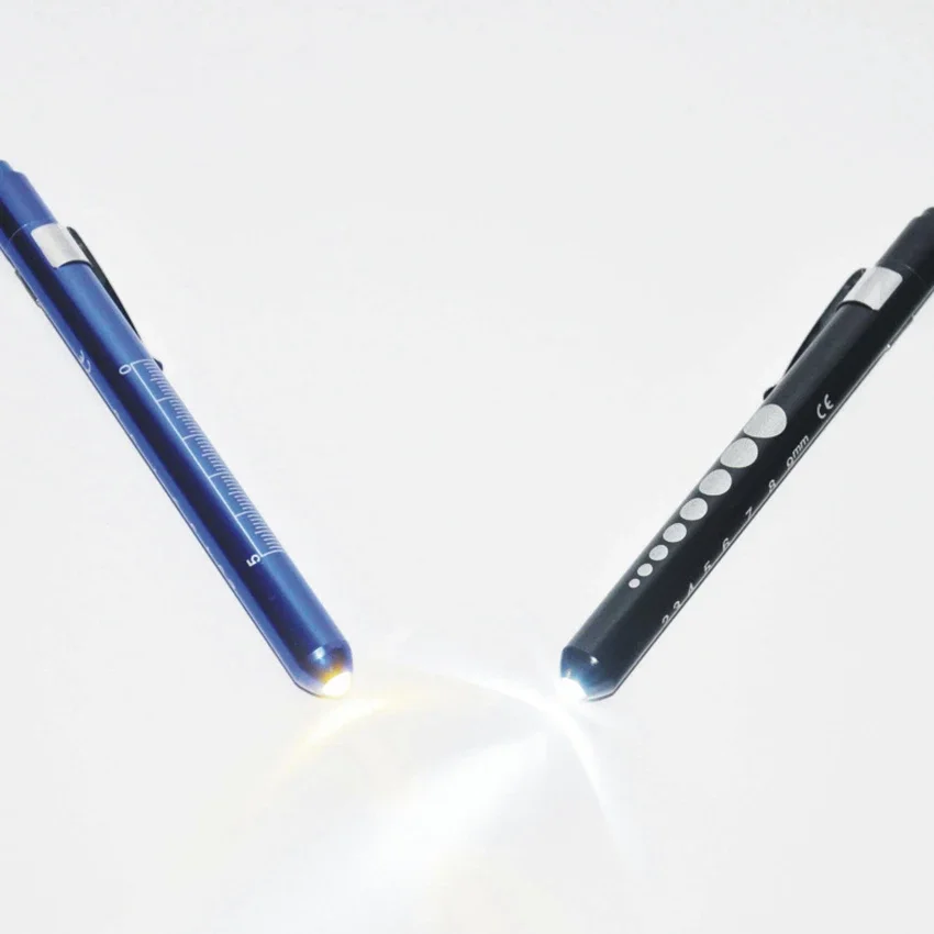1ชิ้น13.5เซนติเมตรแบบพกพาไฟฉาย LED ขนาดเล็กปากการูปนักเรียนไฟฉายแสงคบเพลิงหมอพยาบาลเครื่องมือฉุกเฉินไฟฉาย