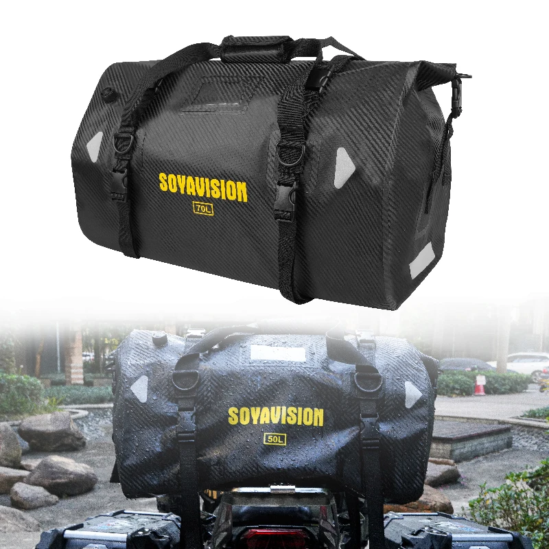 

Motorbike Carrier Tail Bag Motorboat Riding Seat Bag Trunk Bag Motorcycle Outdoor Travel Bag 20L/50L/70L/100L