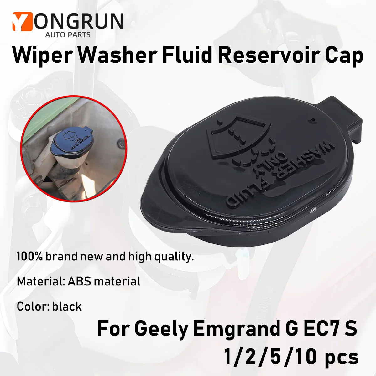 

Крышка бака для жидкости стеклоомывателя YONGRUN 1/2/5/10, подходит для Toyota Corolla, Vios, Yaris, Rav4, Highlander 85316-26030