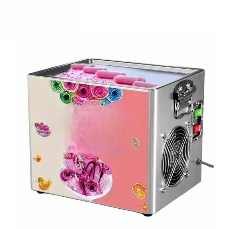 Fried Ice Cream Machine Stainless Steel Ice Cream Machine Mini Ice Cream Freezer Household
