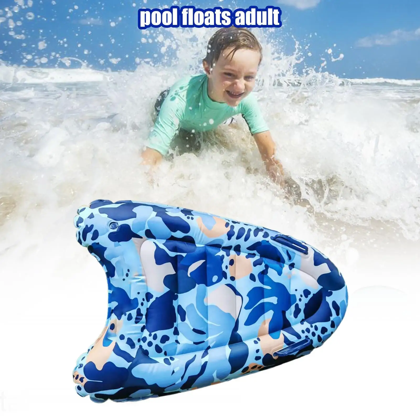 

PVC Inflatable Surfboard With Handle Floating Surfboard Folding Surfing Body Board Summer For Beach Swimming Floating