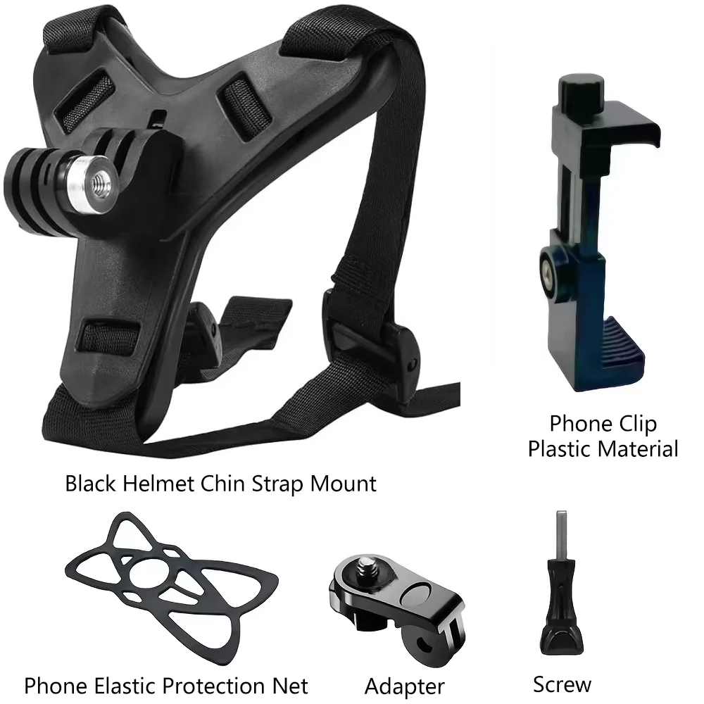 Motorhelm Kinband Mount voor GoPro Hero 13 12 11 10 9 8 DJI Osmo Insta360 SJCAM SJ4000 AKASO Actie Camera Accessoires