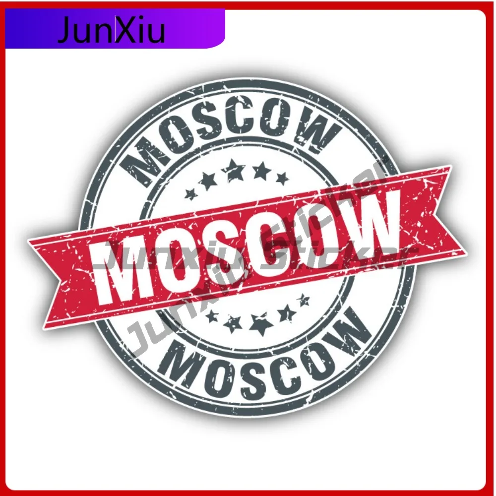 

Moscow Creative Sticker Travel Stamp Car Decal Bumper Stickers Cool Style Wall Use For Helmet Side Automotive Decor Sun Prote