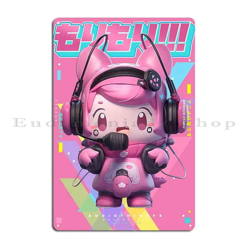 Mc Happy Audio Thingys Collection Anime Manga Kawaii Chibi Musician Metal Sign Personalized Club Bar Garage Tin Sign Poster