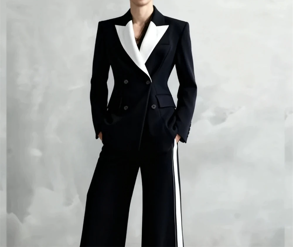 

Мужской приталенный двубортный костюм-двойка: пиджак и брюки, белые, с острыми лацканами, широкие брюки, для выпускного вечера, на заказ