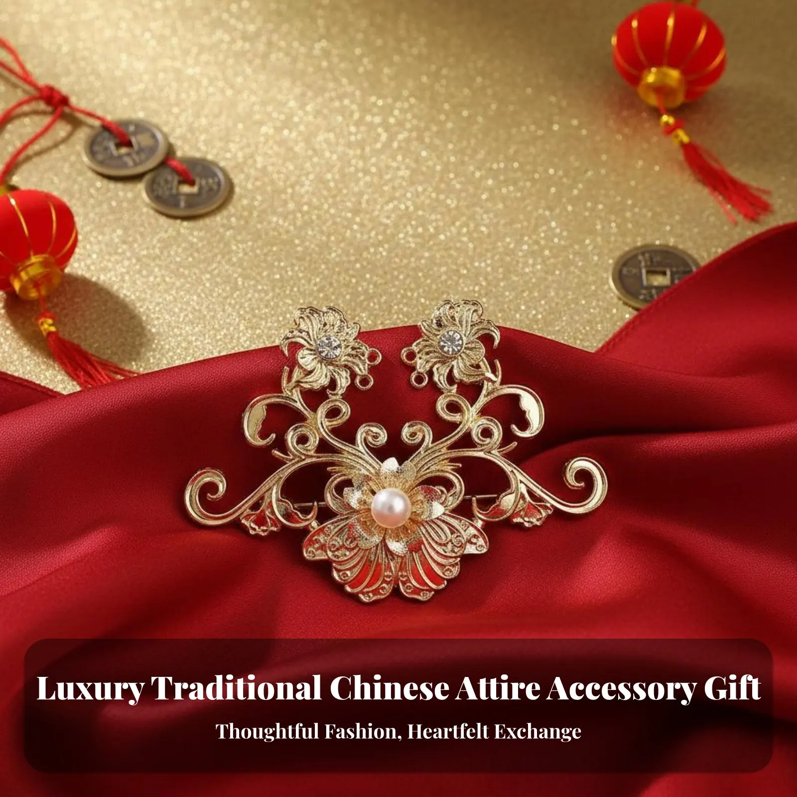 

Chinese Traditional Headpiece Festive Chinese Traditional Hair Crown Chinese Traditional Hair Crown All-Match Tang Design Tiara