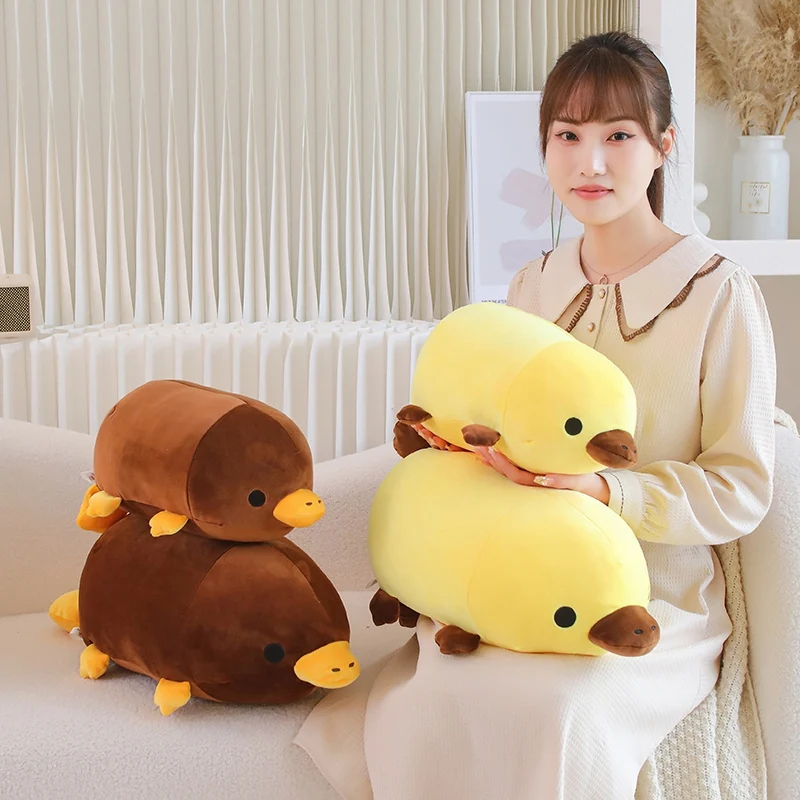 

Cute Cartoon Lying Platypus Plush Toy Stuffed Soft Animals Pillow Sofa Cushion Baby Sleeping Companion Doll for Girlfriend Gifts