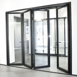 Sixinalu Patio Bifold Doors Thermal Break Aluminum Accordion Double-glazed Tempered Glass Folding Door Price Per Square Meter