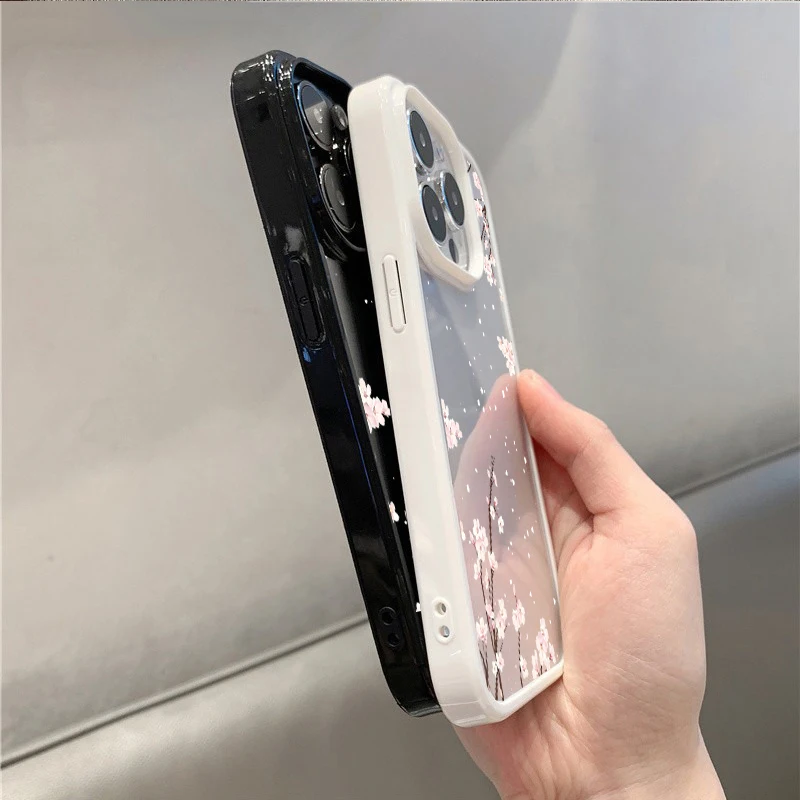 Cherry Blossom Floral Phone Case for iPhone 11 12 13 14 15 Pro 16 17 Pro Max 16E Air X XR XS 7 8 Plus SE 2022 Shockproof Cover view 6