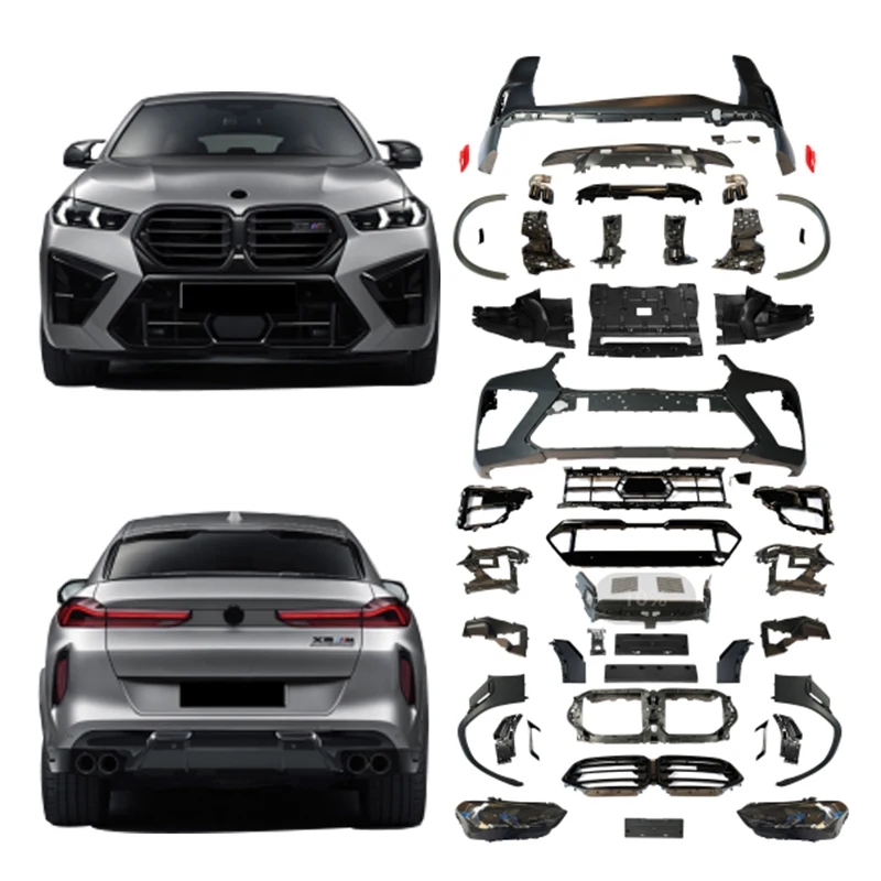 2023+ X6 G06 Lci Upgrade X6M F96 FULL SET BODY KITS  CAR BUMPER SIDE SKIRT FRONT GRILLE for X6 G06 BODY KIT