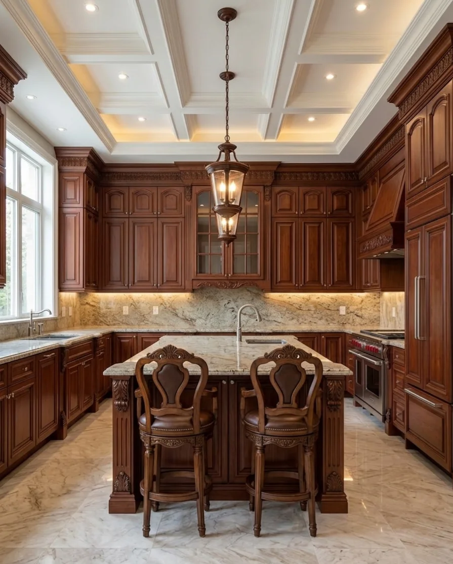Luxury Red Oak Solid Wood Cabinet for Bathroom Kitchen Home Decor Rustic Style Wardrobe Furniture