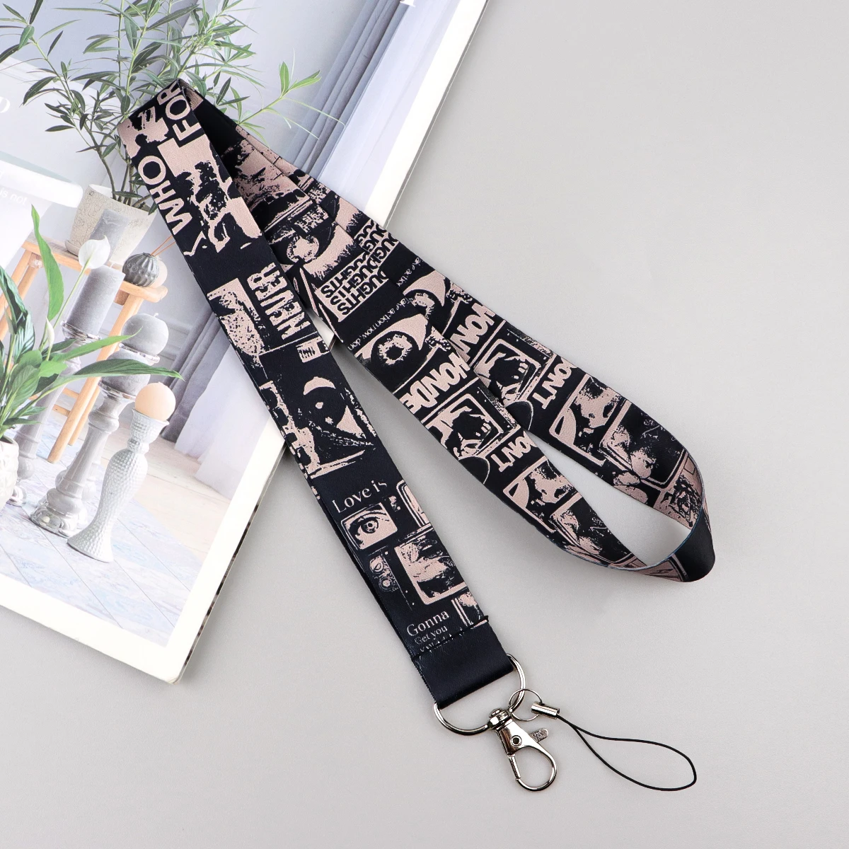 Vintage Trendy Quote Lanyard Neck Strap Keychain Scenery ID Card Cover Badge Holder Mobile Phone Hang Rope Keyring Accessories