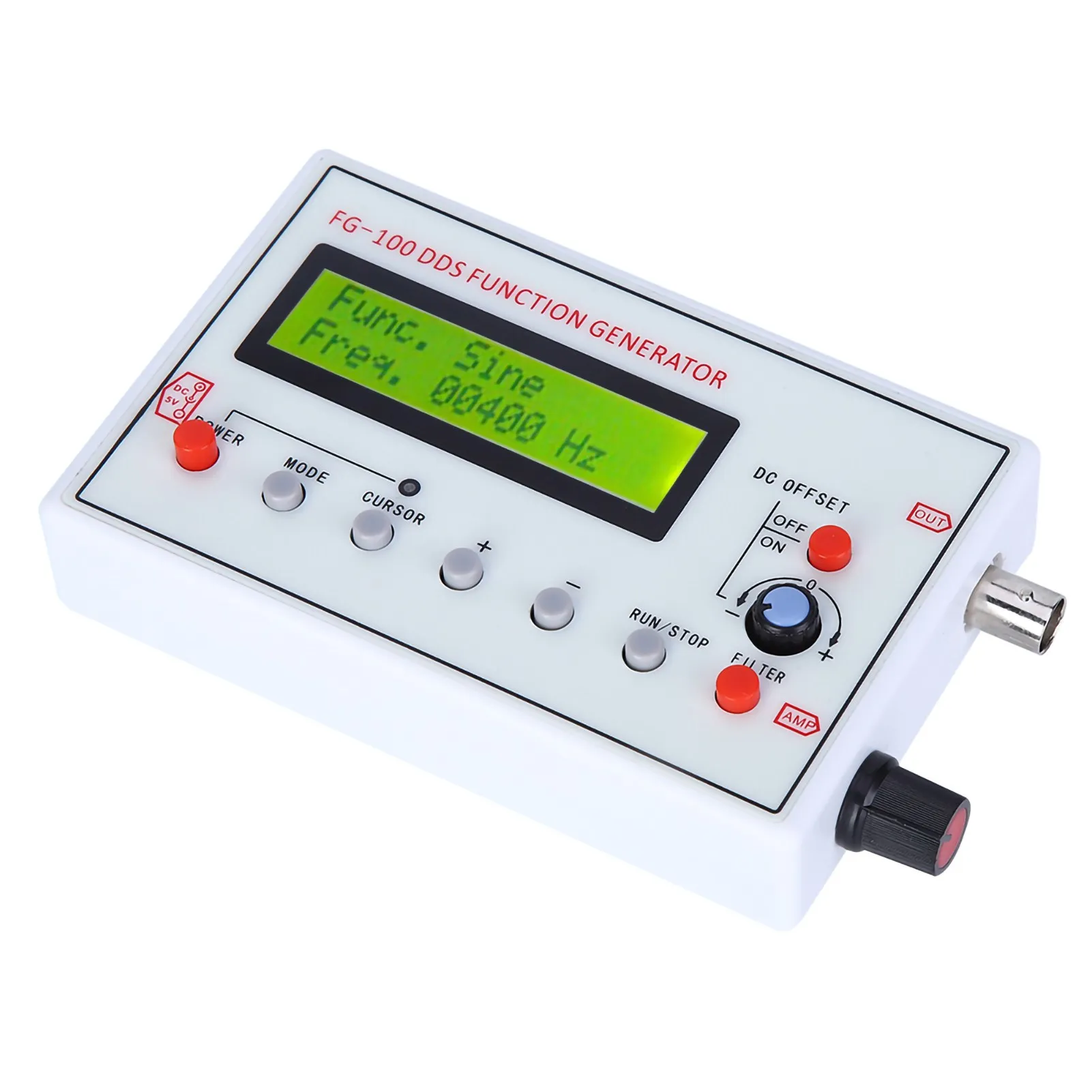 Fg-100 ds funkcja generatora częstotliwości sinualnej 1HZ-500KHz licznik źródło sygnału miernik generatora