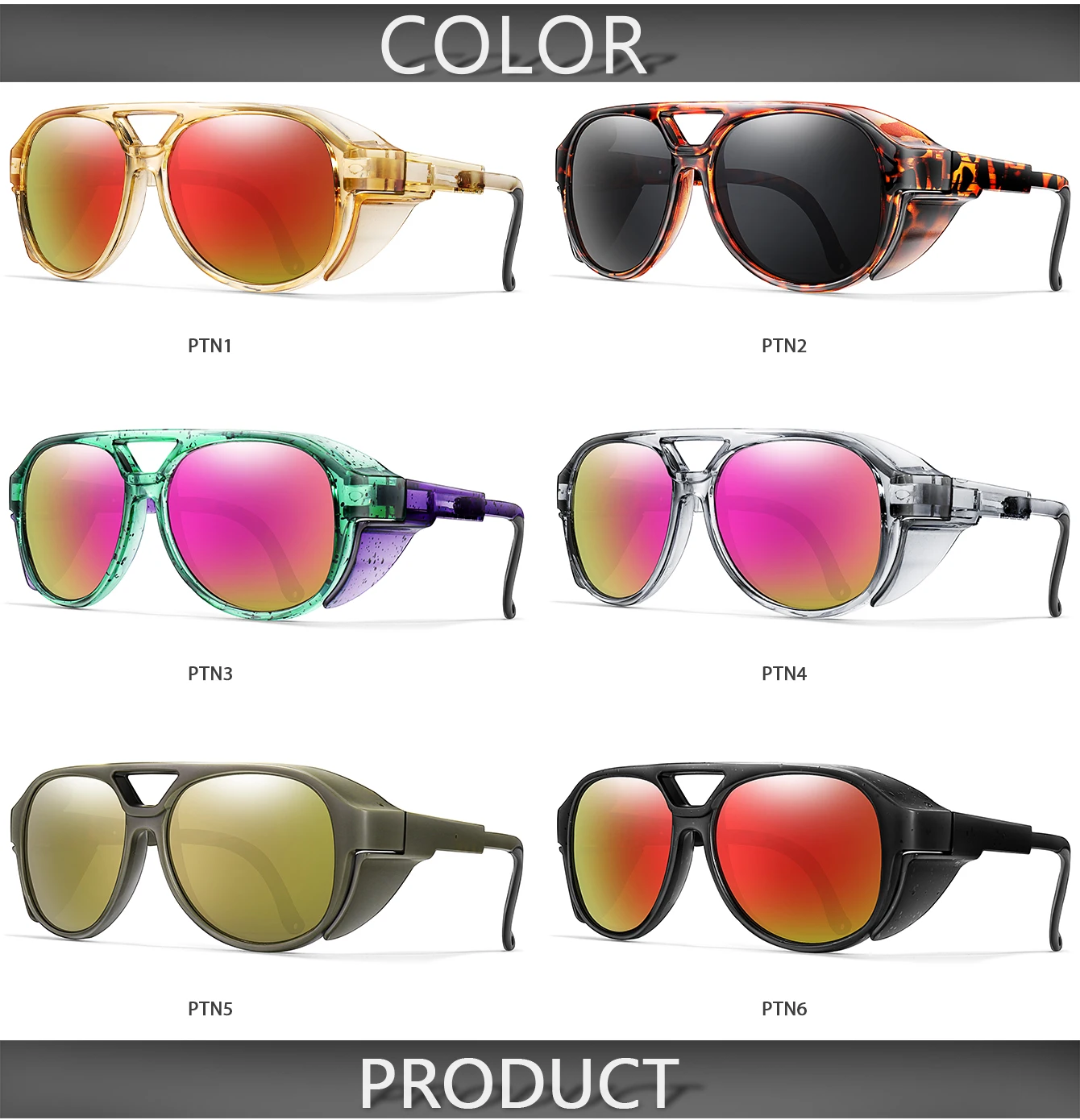 Herren Fahrradbrille MTB Fahrrad-Eyewear UV400 Rennrad-Brille Winddichte Sport-Sonnenbrille für Damen – Detail 2