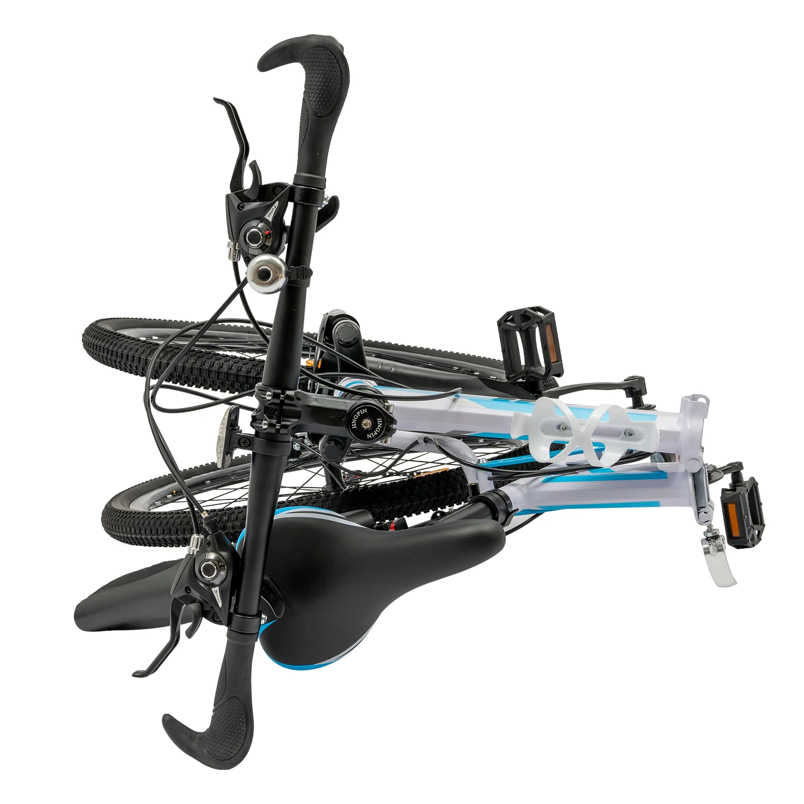 دراجة جبلية قابلة للطي 21 سرعة للبالغين، دراجة فرامل قرصية مزدوجة معطلة كاملة 26 بوصة، إطار فولاذي عالي الكربون