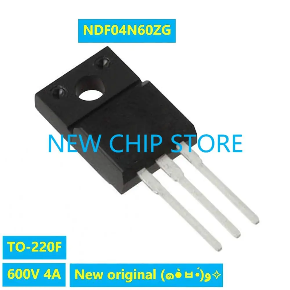 10PCS NDF04N60ZG TO-220F 600V 4A New Original N-channel Power MOSFET 04N60
