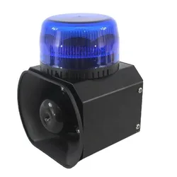 Emergency Car 8W Led Warning beacon light with 40W France police siren warning sound Fire alarm Horn with cigar lighter switch