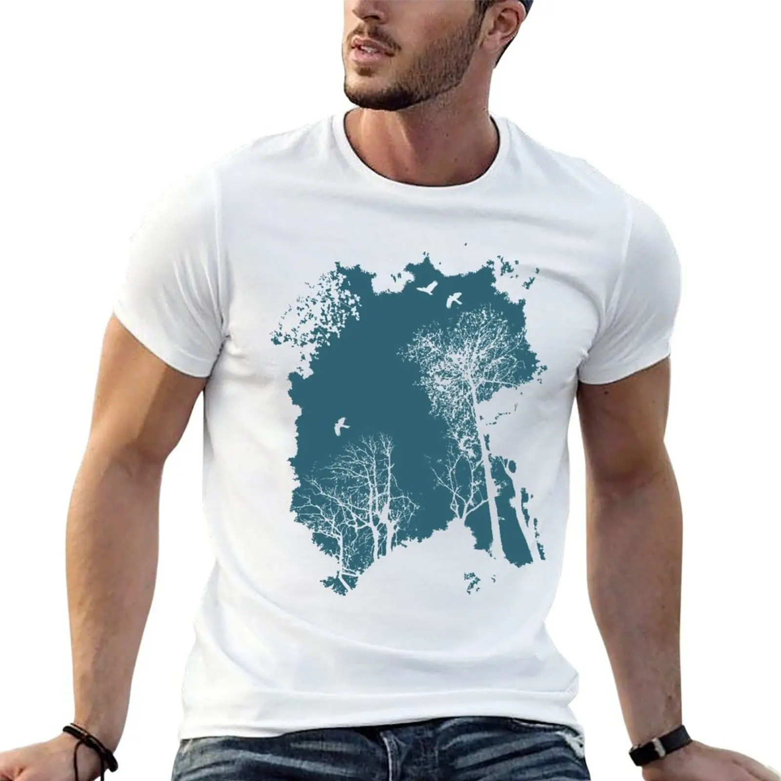 In the Forest - blue option T-Shirt Short sleeve tee tops fruit of the loom mens t shirts