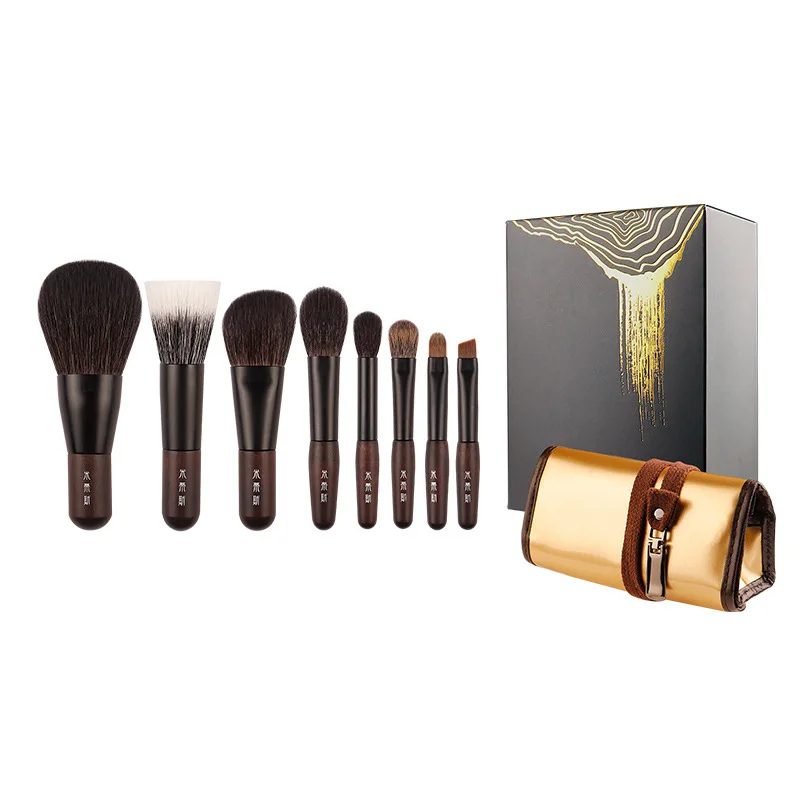 Cangzhou Makeup Brush Set Animal Hair Mini Eight Point Makeup Brush Full Set Portable Beauty Tool Brush