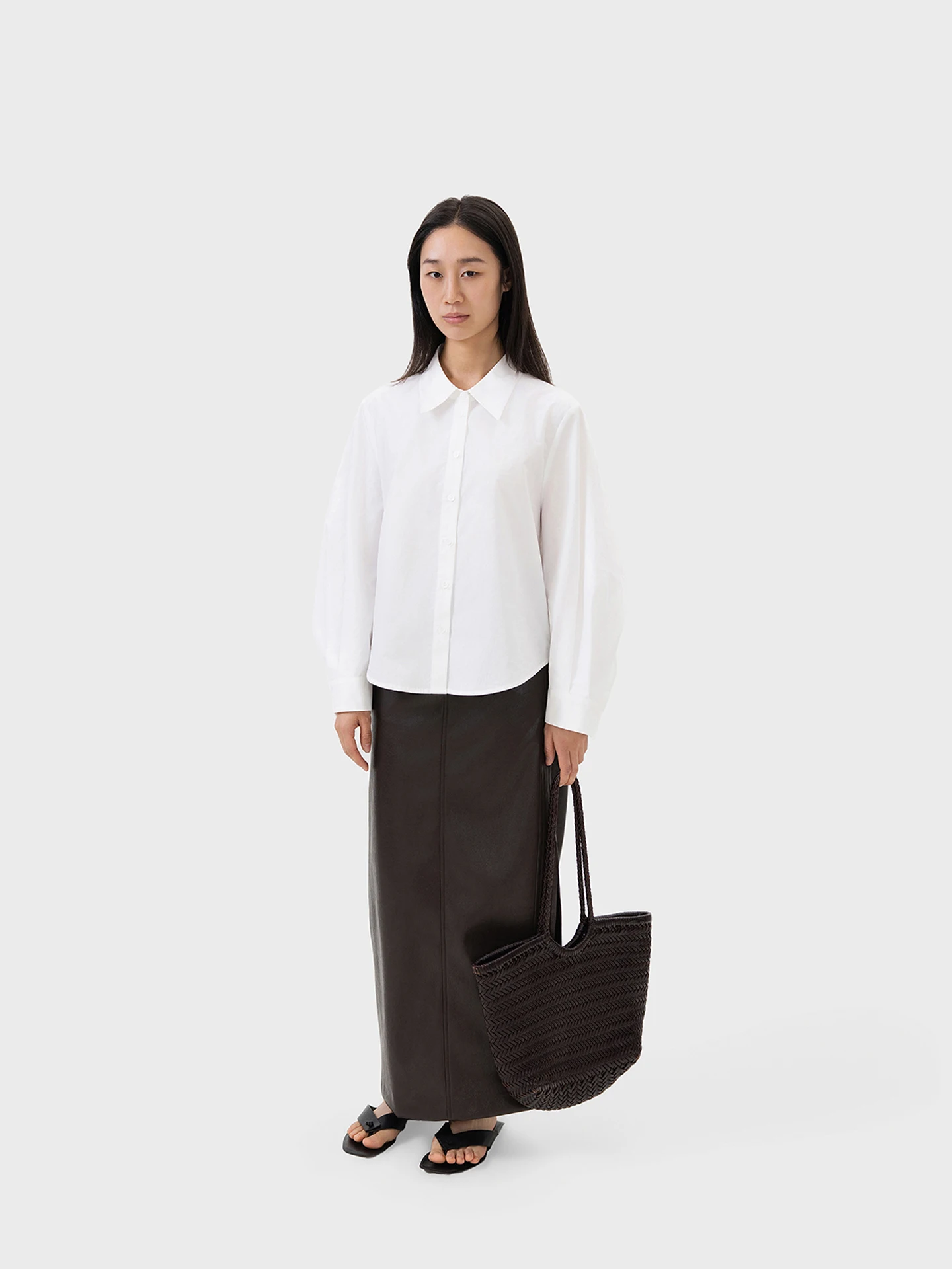 

SEEI Women's Pure Cotton White irt Cleanfit Loose Sle Long Sve Breathable Comfortable Wider Sve Faionable Casual