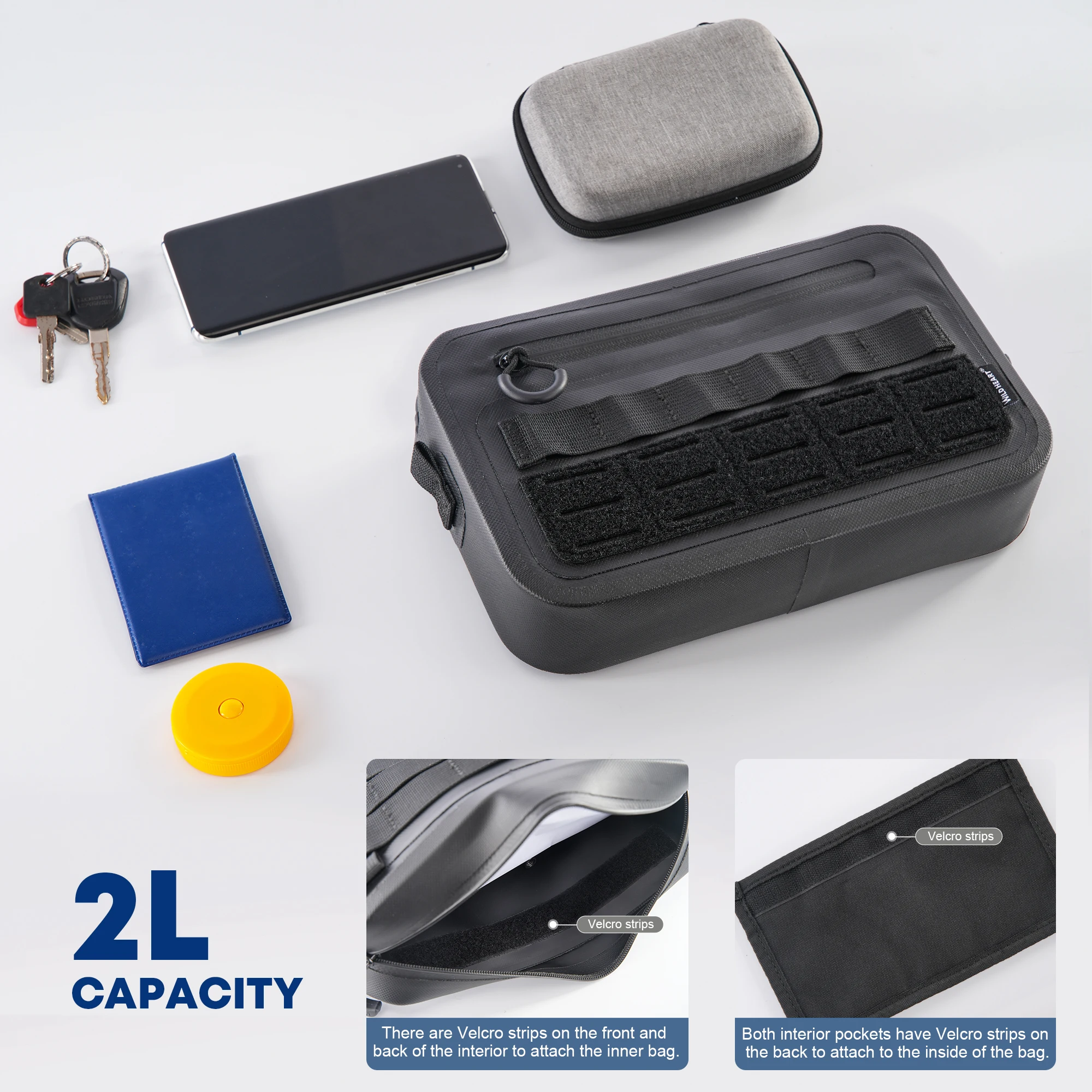 WILD HEART Borsa da petto sportiva per uomo donna Borsa da moto multifunzione completamente impermeabile per esterni