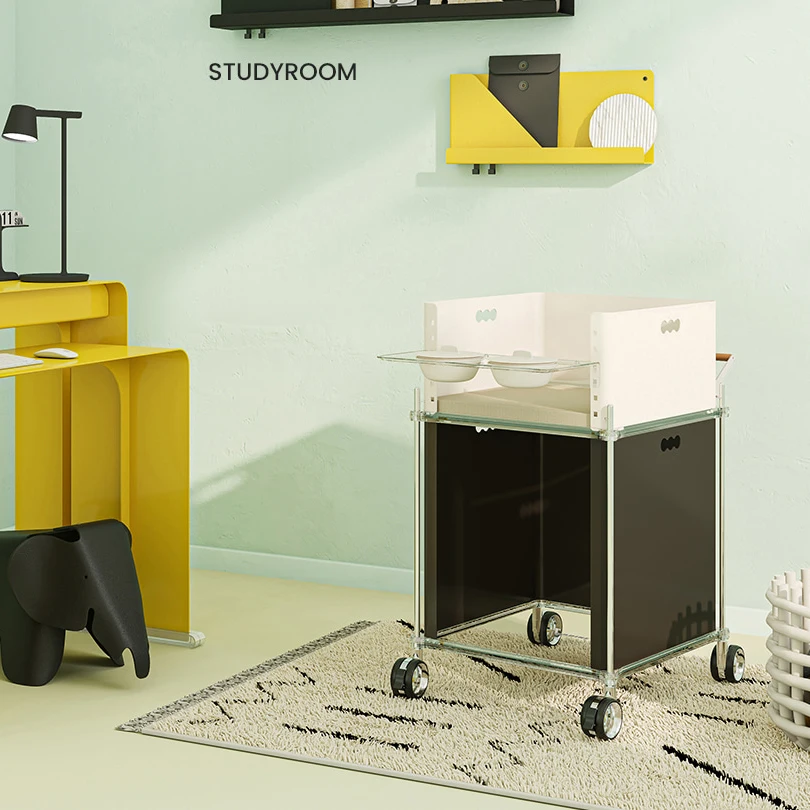 Pet name European cart movable dining table and chairs
