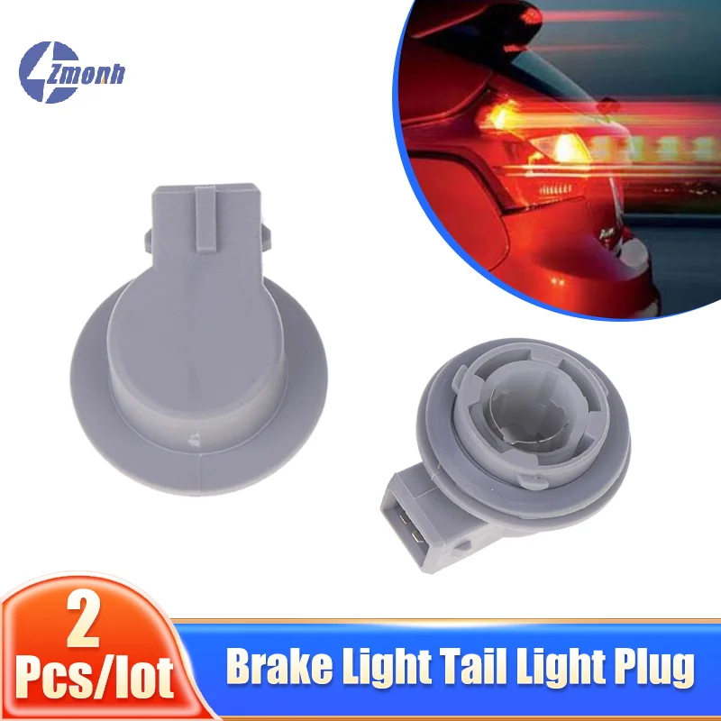 New！2Pcs Brake Light Tail Light Plug For Automotive Connectors 2Pin P21W Bulb Lamp Holder Halogen Light Socket Accessories