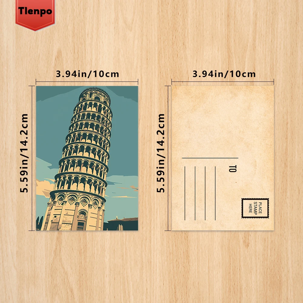 32pcs Vintage Travel Postcards, Indoor Bedroom Decoration, Wall Stickers, Message Cards, Greeting Cards, Souvenir Postcards
