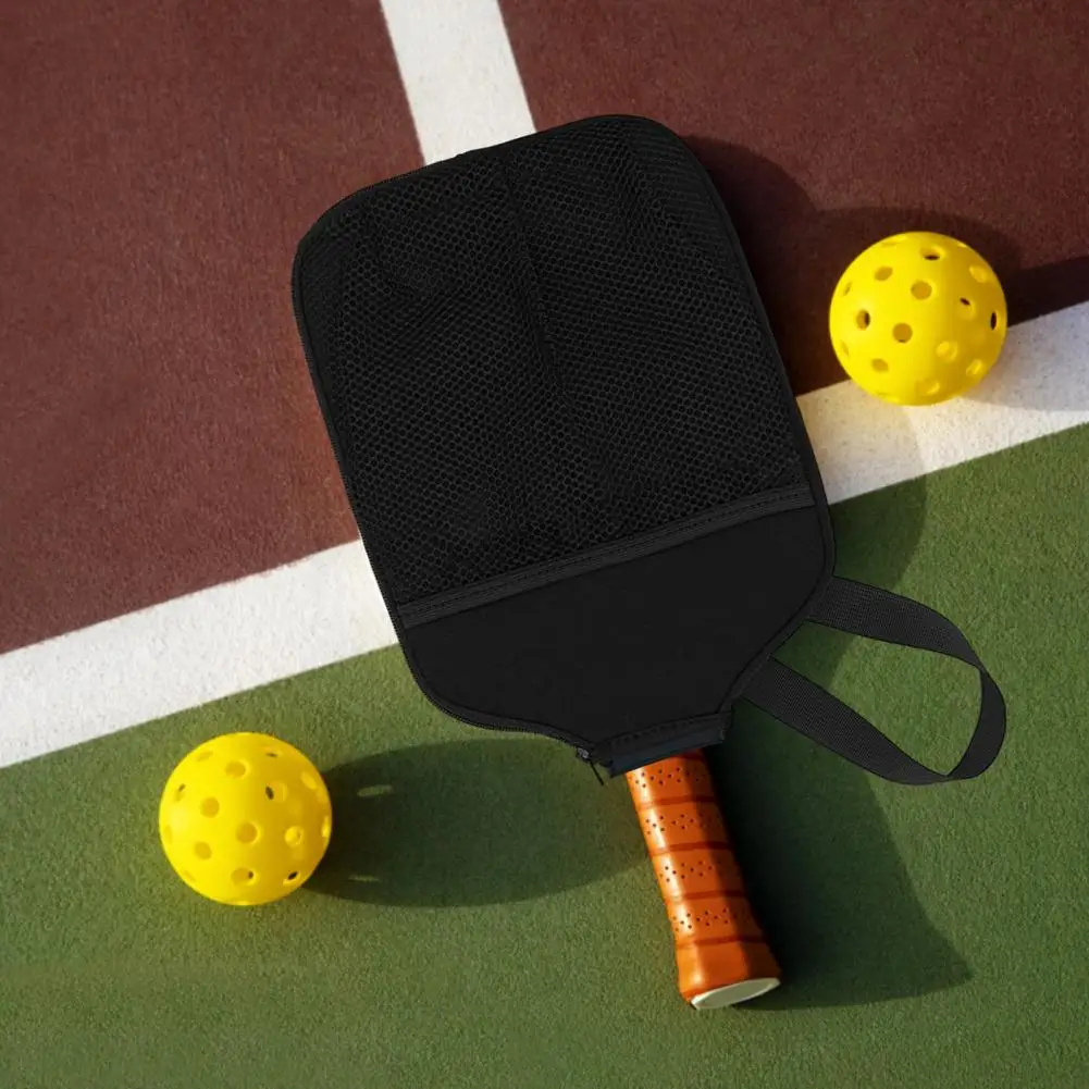 

12-дюймовый универсальный чехол для весла Pickleball с молнией, мягкая подкладка, водонепроницаемый, износостойкий защитный чехол для ракетки Pickleball Paddle
