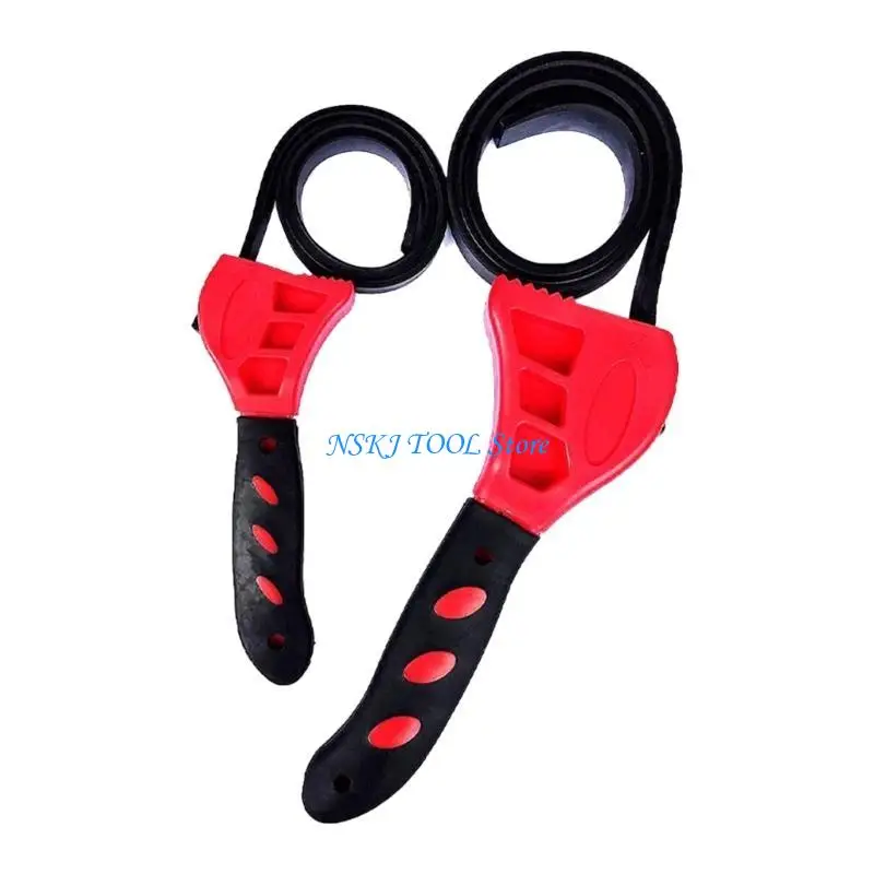 

L8RC Professional Strap Wrench set Adjustable Wrenches set 2pcs for Workshop & Tasks