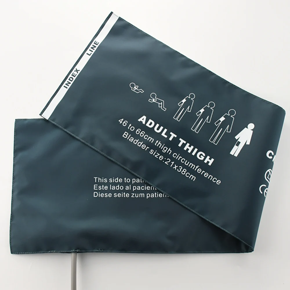 

Монотрубка NIBP размера бедра для взрослых (шланг) с пузырьком, нейлоновый материал без разъема, многоразовая манжета для кровяного давления для взрослых