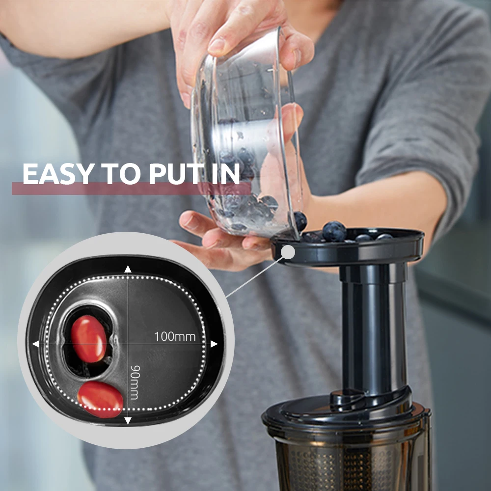 MIUI Slow Juicer Screw Cold Press Extractor Patented Filter-Free Electric Fruit Vegetable Juicer Machine Modle-Portabable